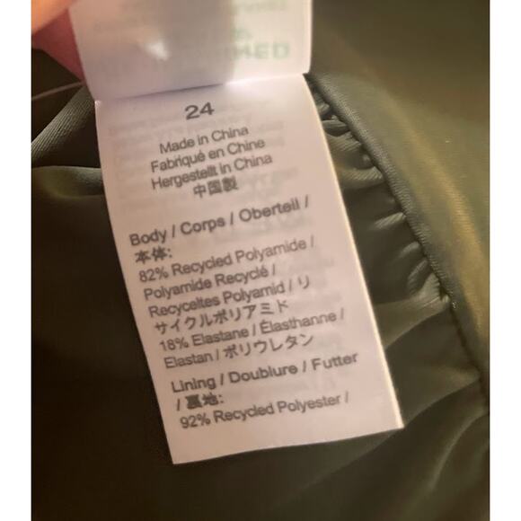 J. Crew Olive Green‎ Ruched One Piece Swimsuit Plus Size 24 - Picture 7 of 7